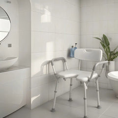 Heavy Duty Extra Wide Shower Chair with Arms And Back