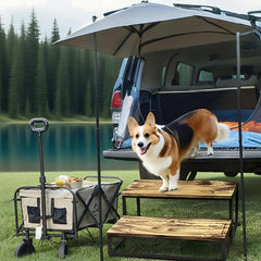 Versatile Prefab 2-Step Outdoor Stairs with Landing