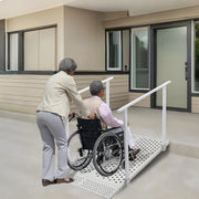Foldable Heavy Duty Wheelchair Ramp with Handrails