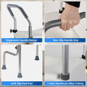 Adjustable 4.5" Raised Toilet Seat with Arms and Legs