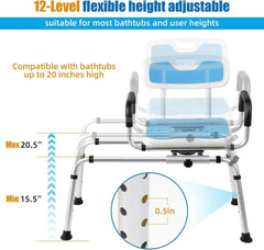 Adjustable Swivel Tub Shower And Transfer Bench