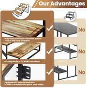 Product advantages displayed with images of a step ladder and wooden panel.