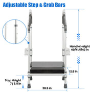 Adjustable Bathtub Safety Step with Handles