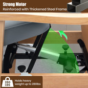 Heavy-duty power lift chair showing reinforced steel lift mechanism and 280 lb weight capacity