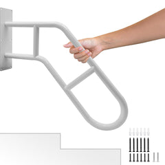 Outdoor Handrail for Steps - Matte Black - Wall Mounted - Living Caring